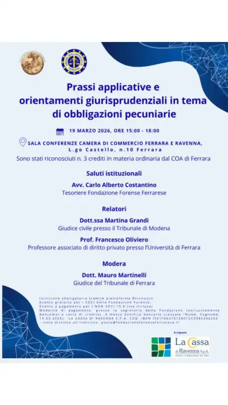 Prassi applicative e orientamenti giurisprudenziali in tema di obbligazioni pecuniarie