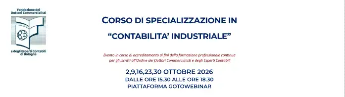 CORSO DI SPECIALIZZAZIONE IN “CONTABILITA’ INDUSTRIALE”